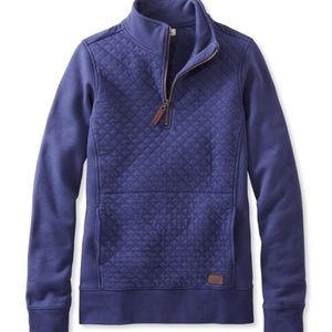 L.l. Bean Quilted Quarter Zip Sweater